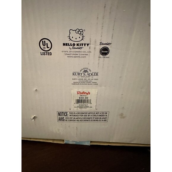 Hello Kitty Christmas 28” 3D Lighted Holiday Decor Jumbo Rare Kurt Adler 2012 - Picture 11 of 16